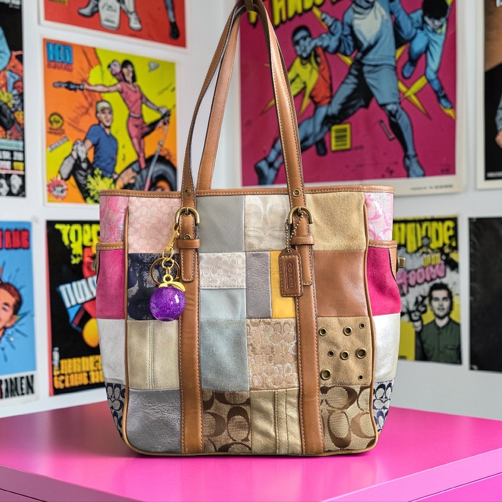 Coach Y2k Patchwork Tote Bag 10001